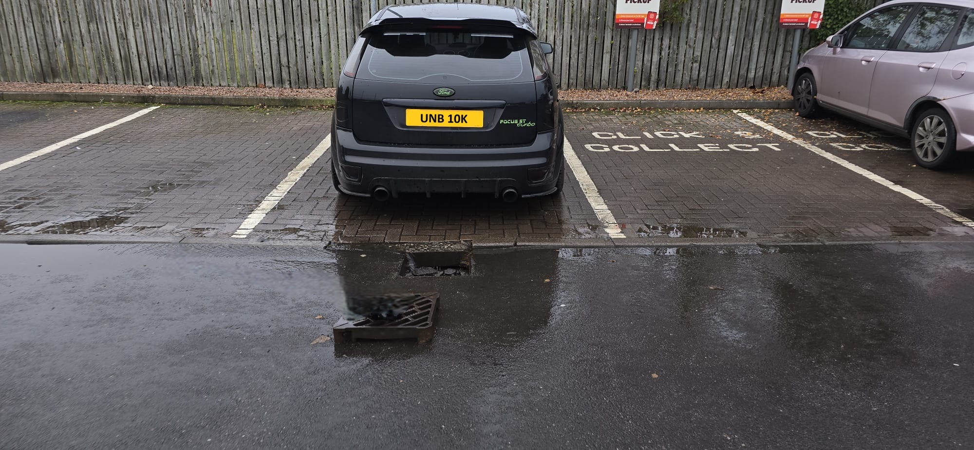 Gully cleared and flowing properly after drainage work